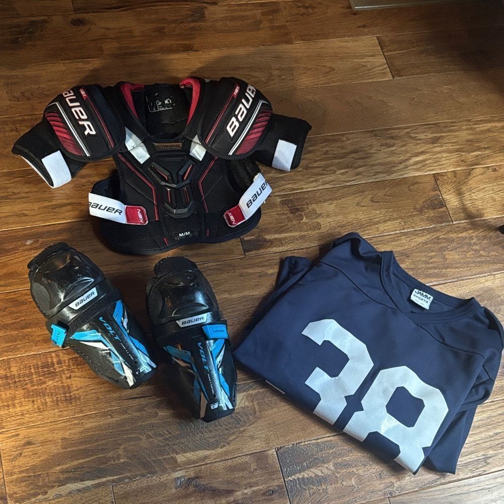 Bauer Kids Bundle Navy and White Jersey